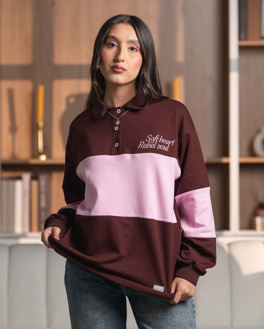 Soft heart Sweatshirt Pink