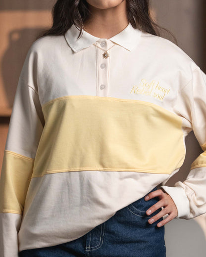 Soft heart Sweatshirt Yellow
