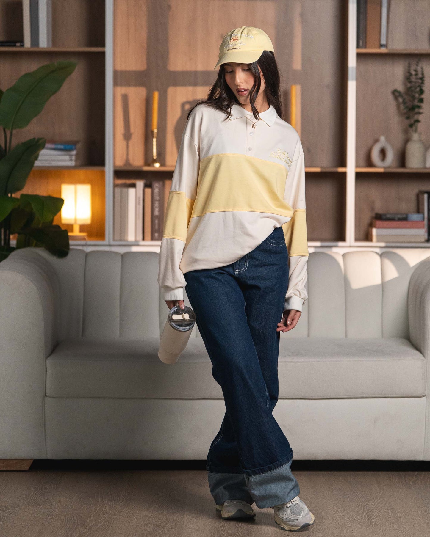 Soft heart Sweatshirt Yellow