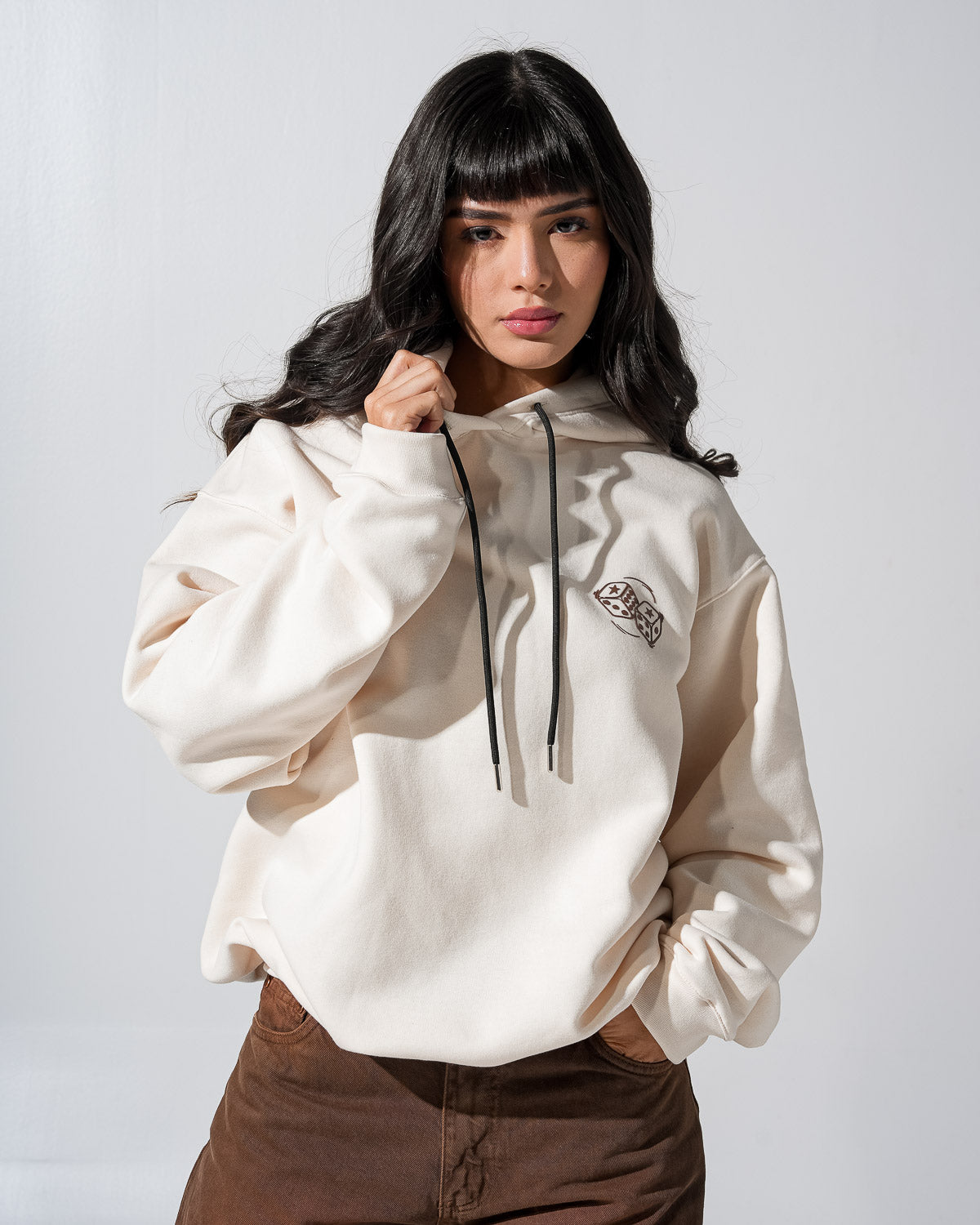 Hoodie Dados Marfil