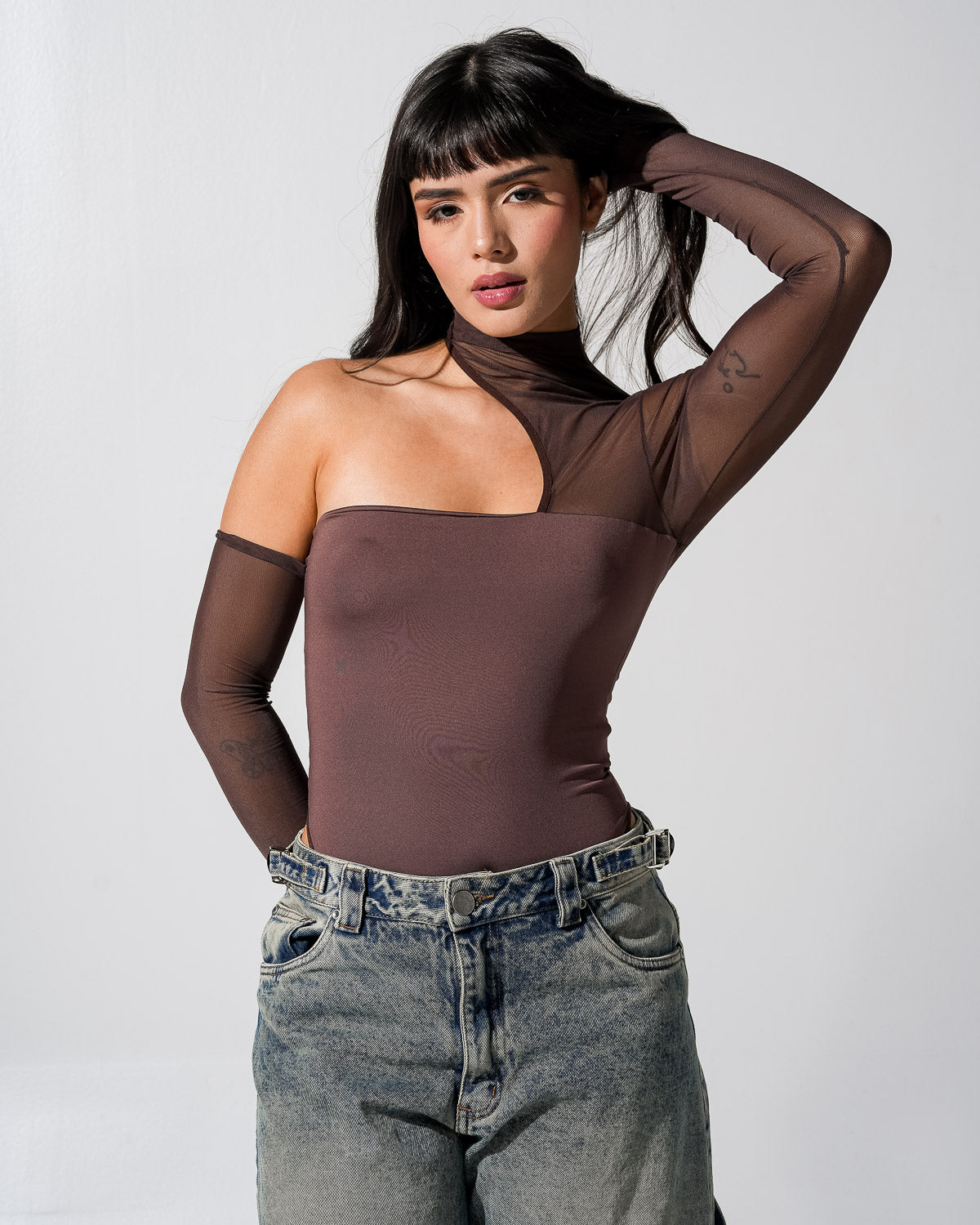 Body Asimetrico Cafe