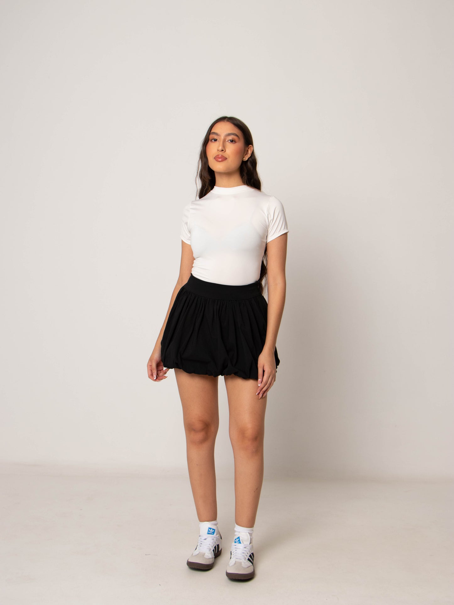 Body Manga Corta Beige